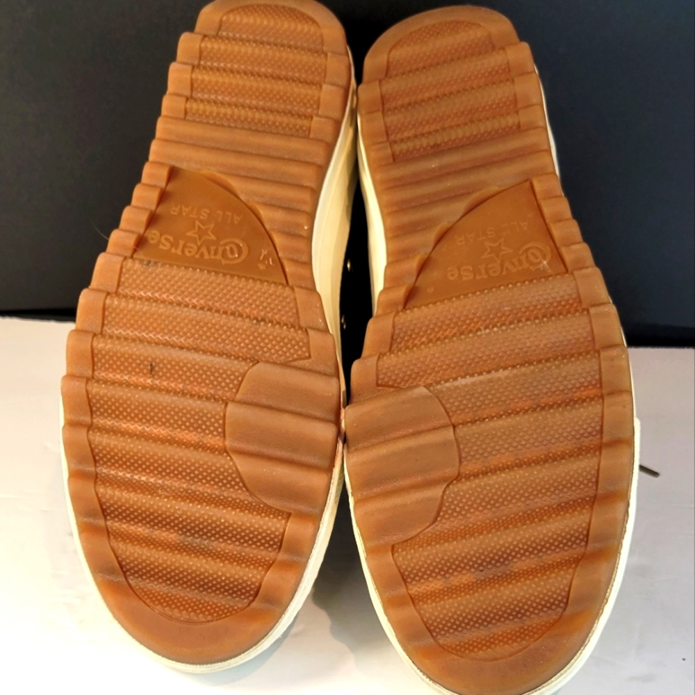 Converse High Top Ankle Boots in Dark Blue and Tan - Picture 6 of 12